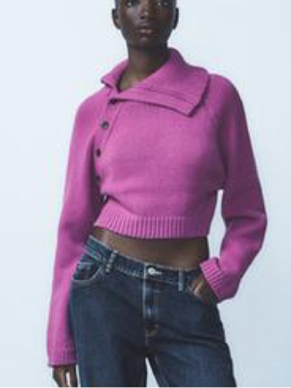 Zara asymmetrical neckline knit sweater Zara Size S newer worn